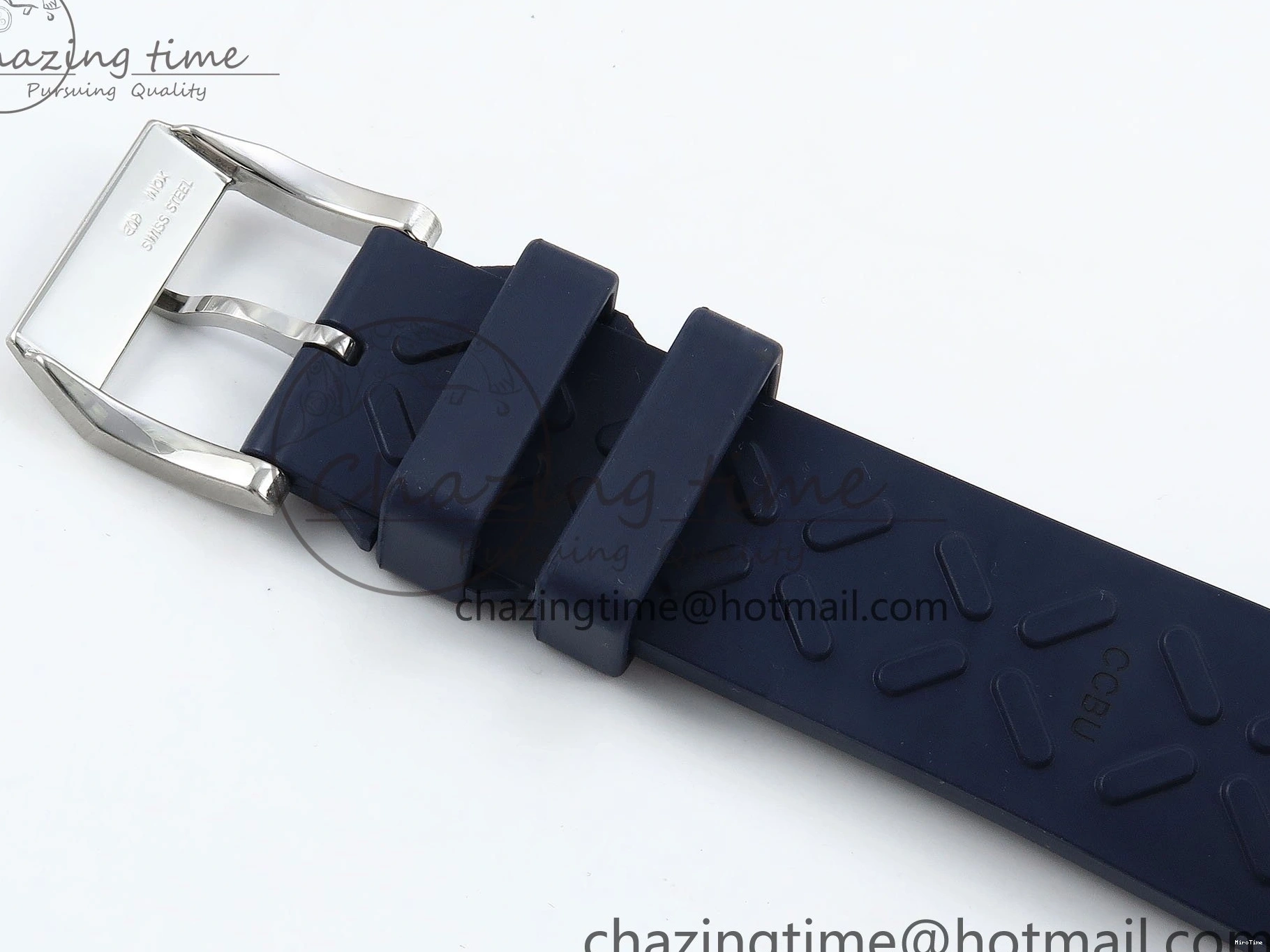 MIROTIME 0103 Casual Portuguese Chrono IW3716 Z+F 1:1 Best Edition White Dial on Blue Rubber Strap A 7016